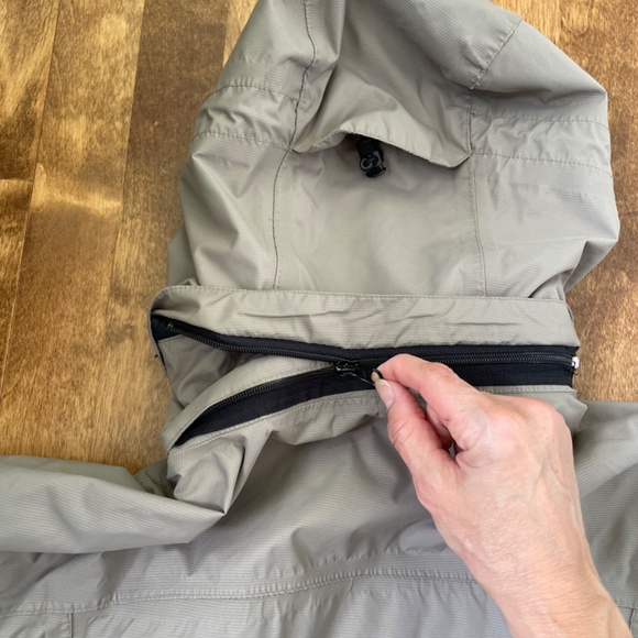 Wetskins Rain Jacket with Hood, Black/Tan, Size Medium - Picture 13 of 16